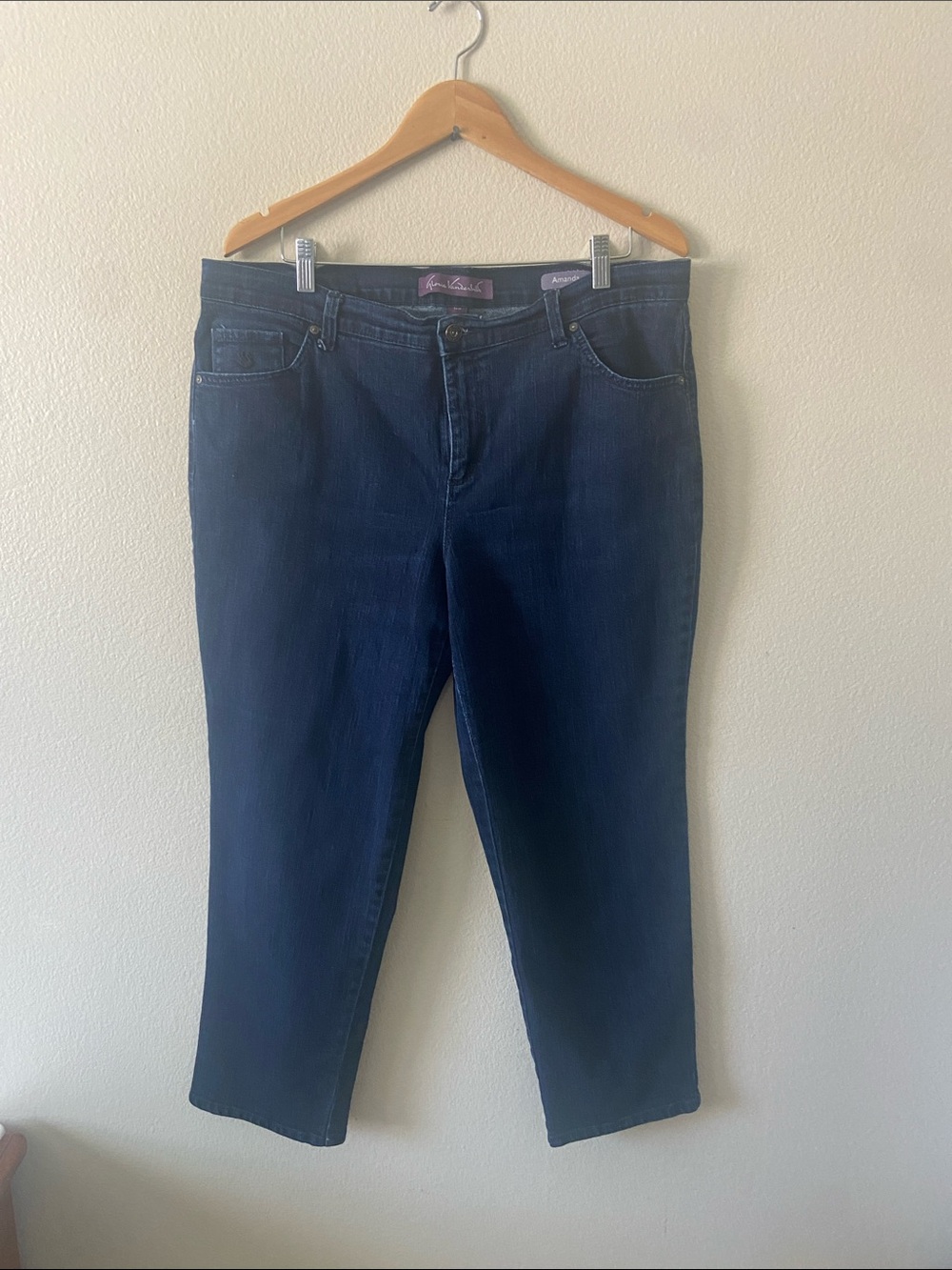 Gloria Vanderbilt Dark Blue Stretch Jeans - Casual Slim Fit